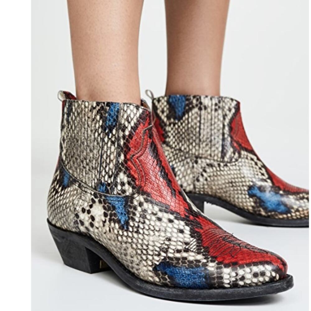 Golden Goose Crosby Boots multi color snakeskin sz 39